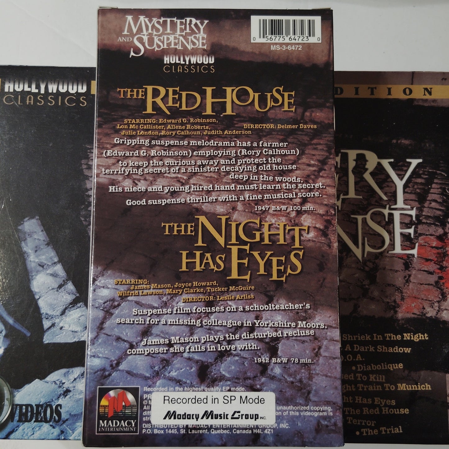 Mystery & Suspense VHS 10‑Tape Box Set 1997 Hollywood Classics
