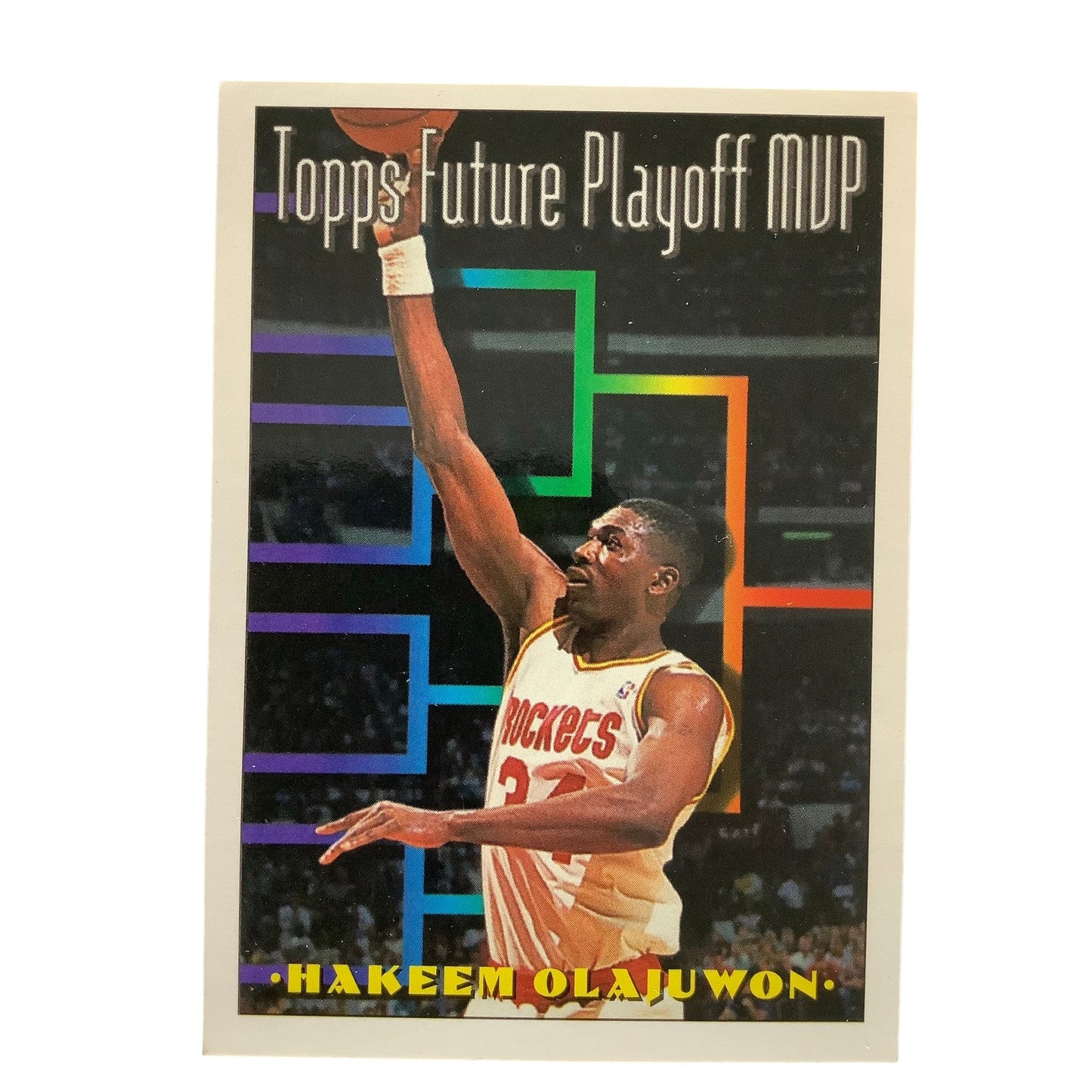 Hakeem Olajuwon, Rockets, 1994 Topps "Future Playoff MVP" NBA Card 205, EXC