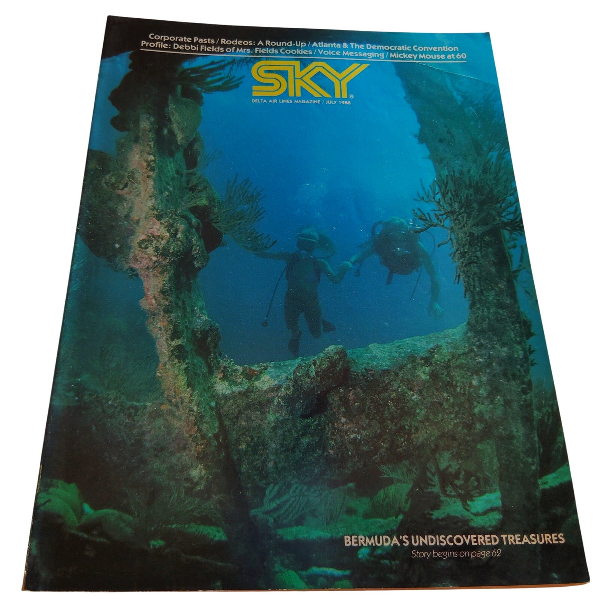 Delta SKY Magazine July 1988 - Bermuda, Mickey Mouse at 60, Rodeos, Atlanta Dems