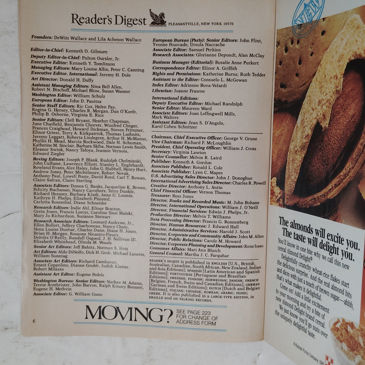 Reader's Digest March 1986 Magazine - Why We Are Easy Prey for Spies Vintage