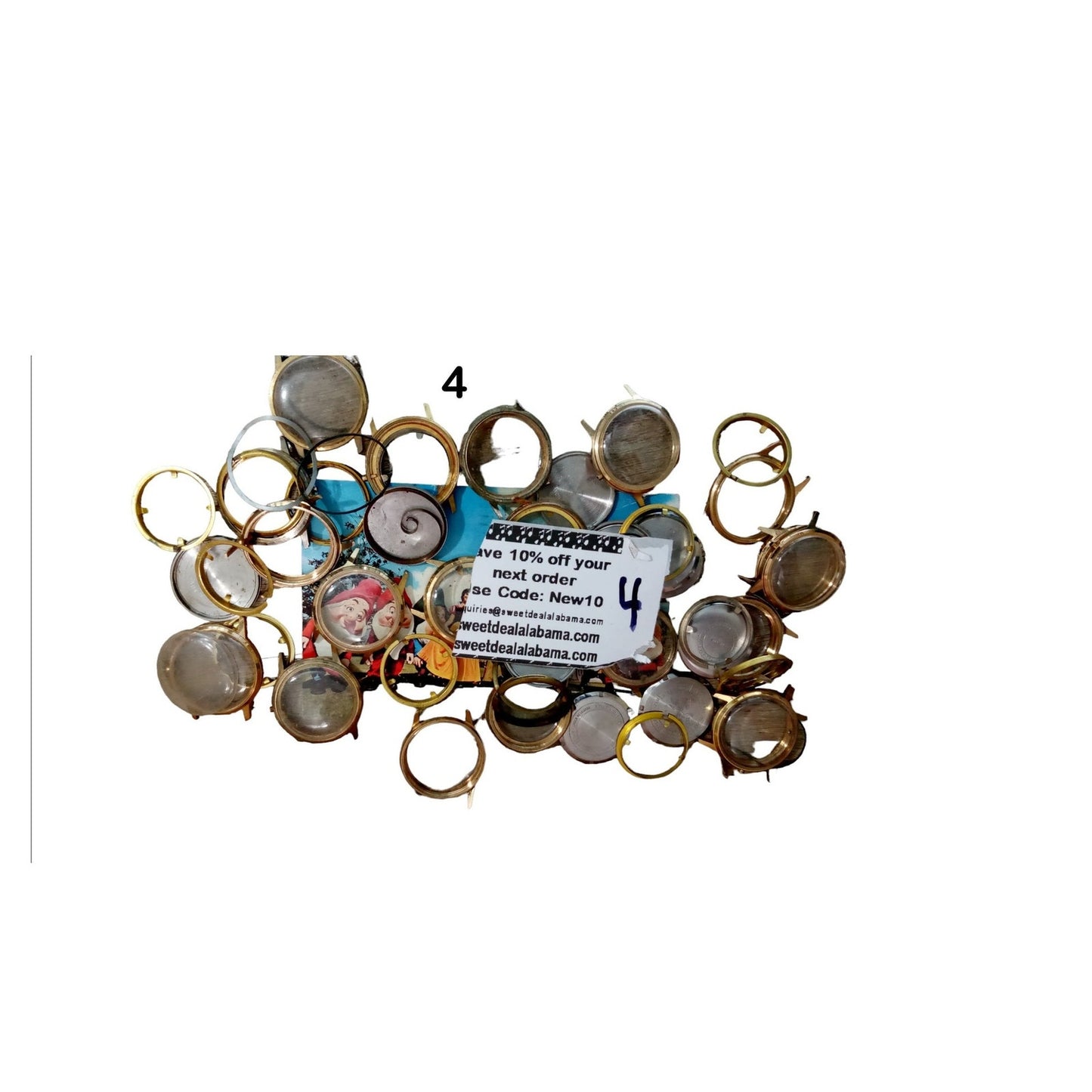 Steampunk Craft Supplies, Watch Cases, Bezels, Crystals, Backs - 8 oz Bag #2