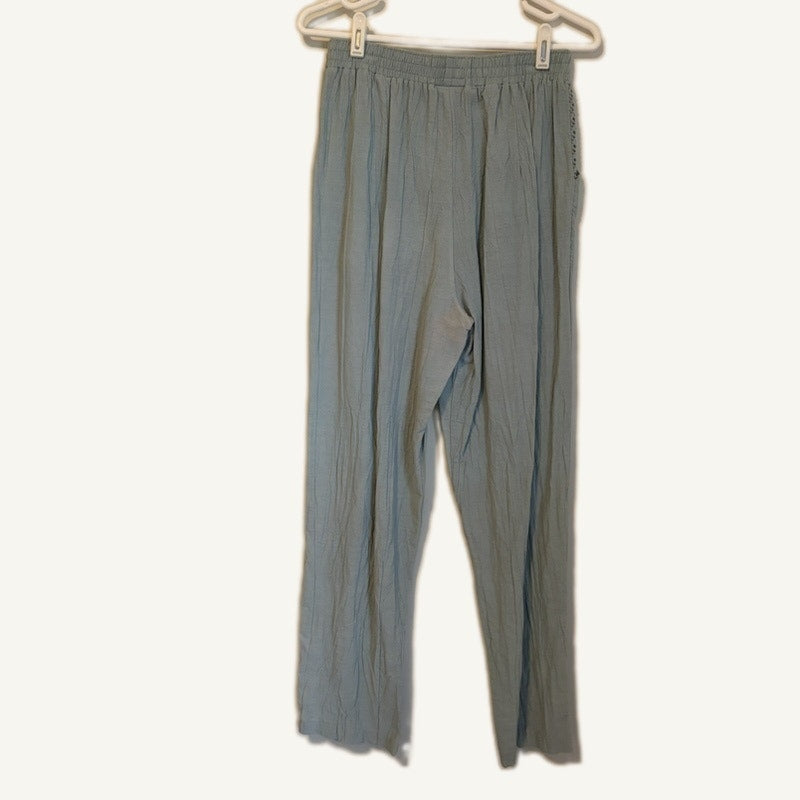 Vintage Sea Suns 3-Piece Matching Set L Blue Tank Cover-Up Pants USA Made