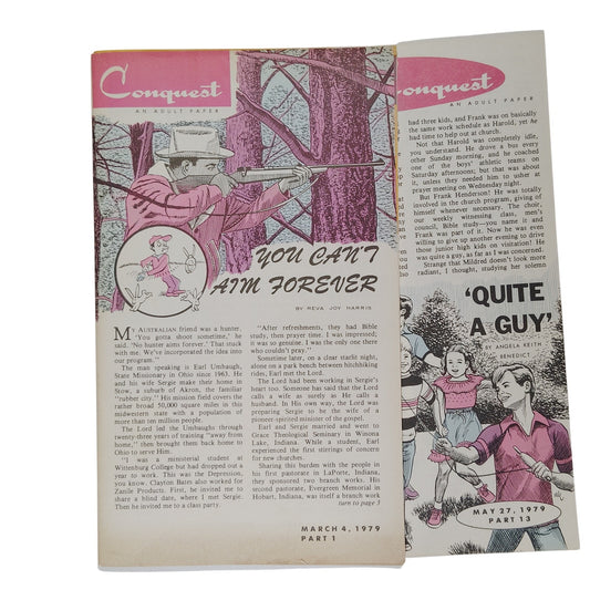 Conquest Spring 1979 Quarterly – 13-Part Weekly Christian Publication – 52 Pgs