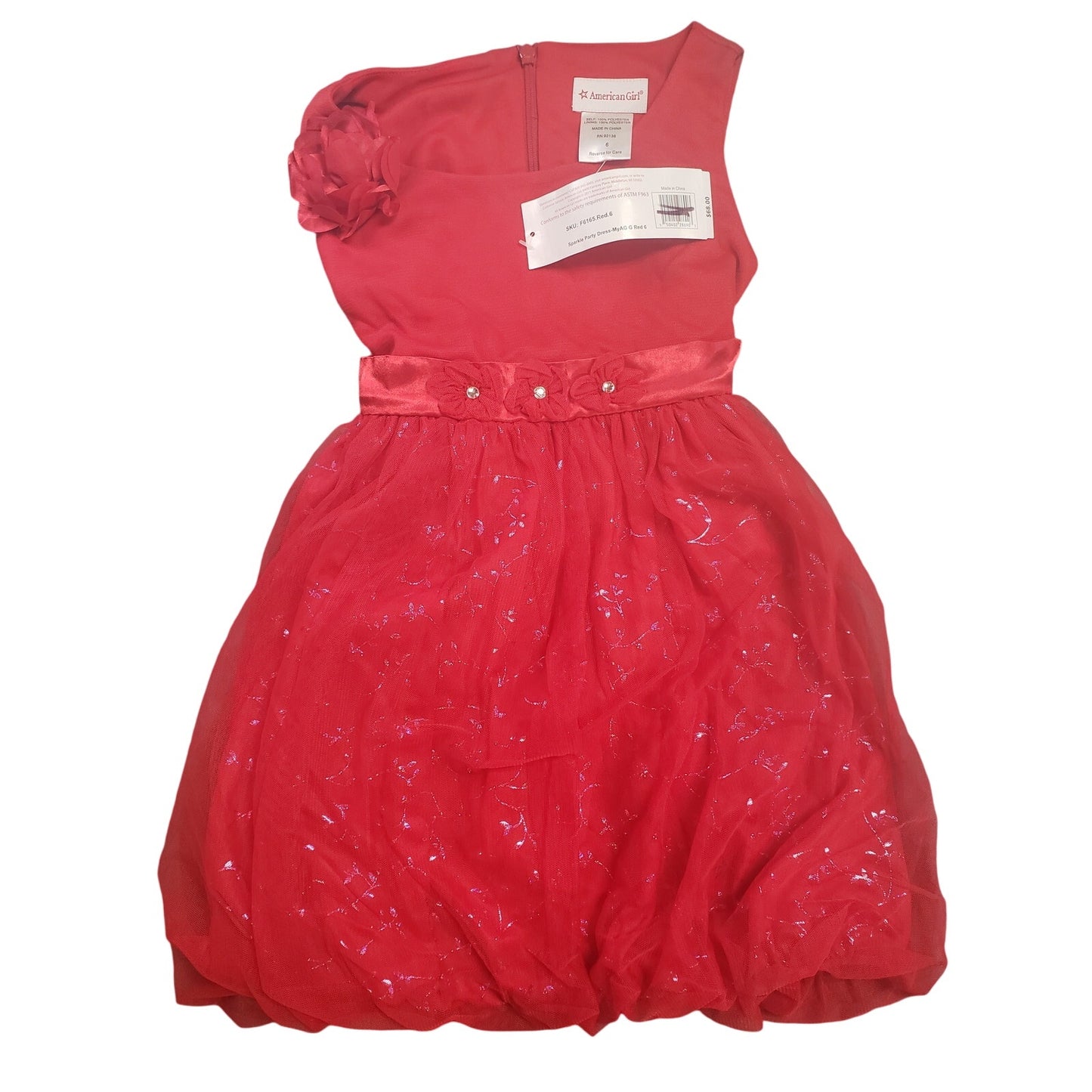 American Girl, Sparkling Twinkle Party Dress, Red, Size 12 , NWT