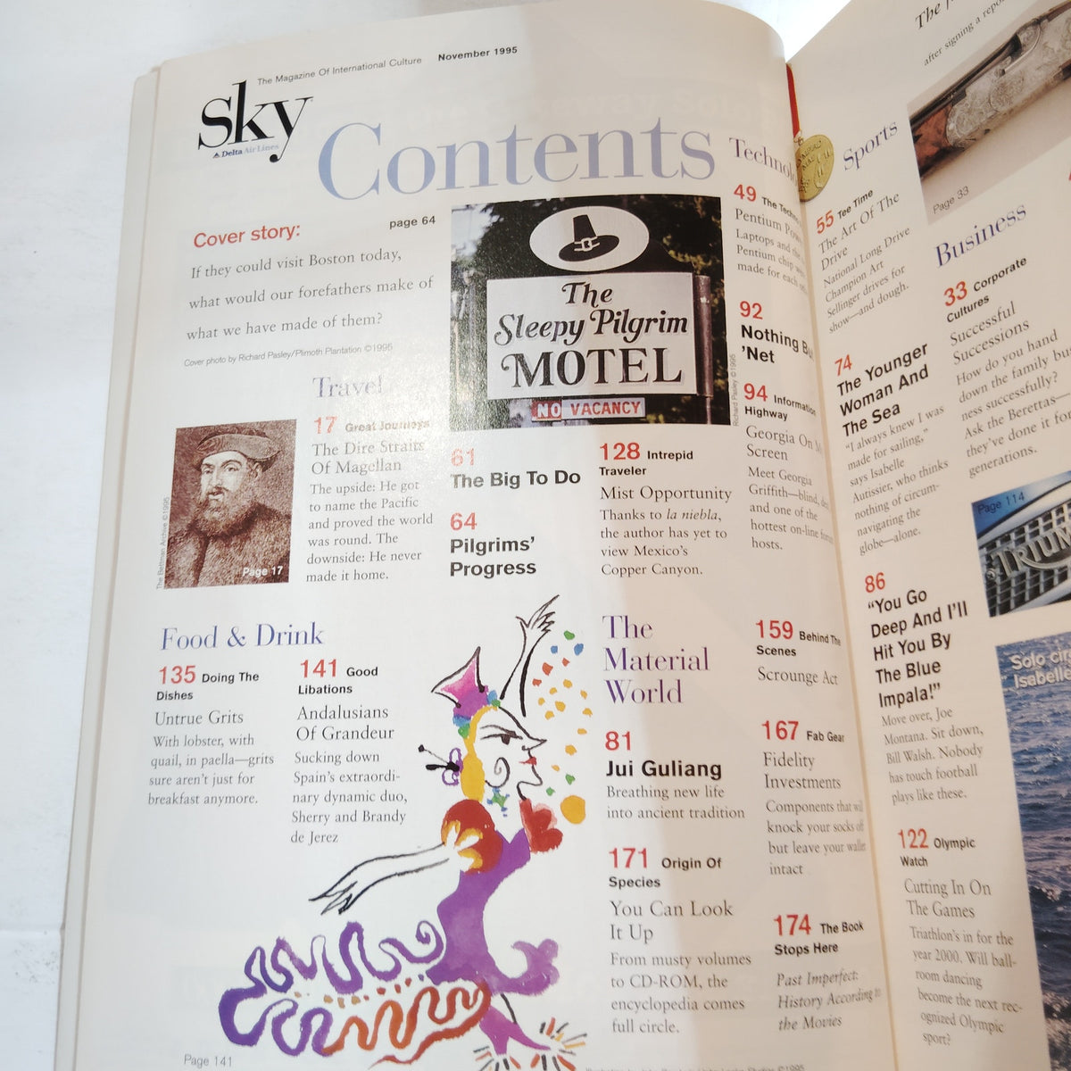 Delta Sky Magazine - November 1995 In-Flight Edition - Excellent Condition