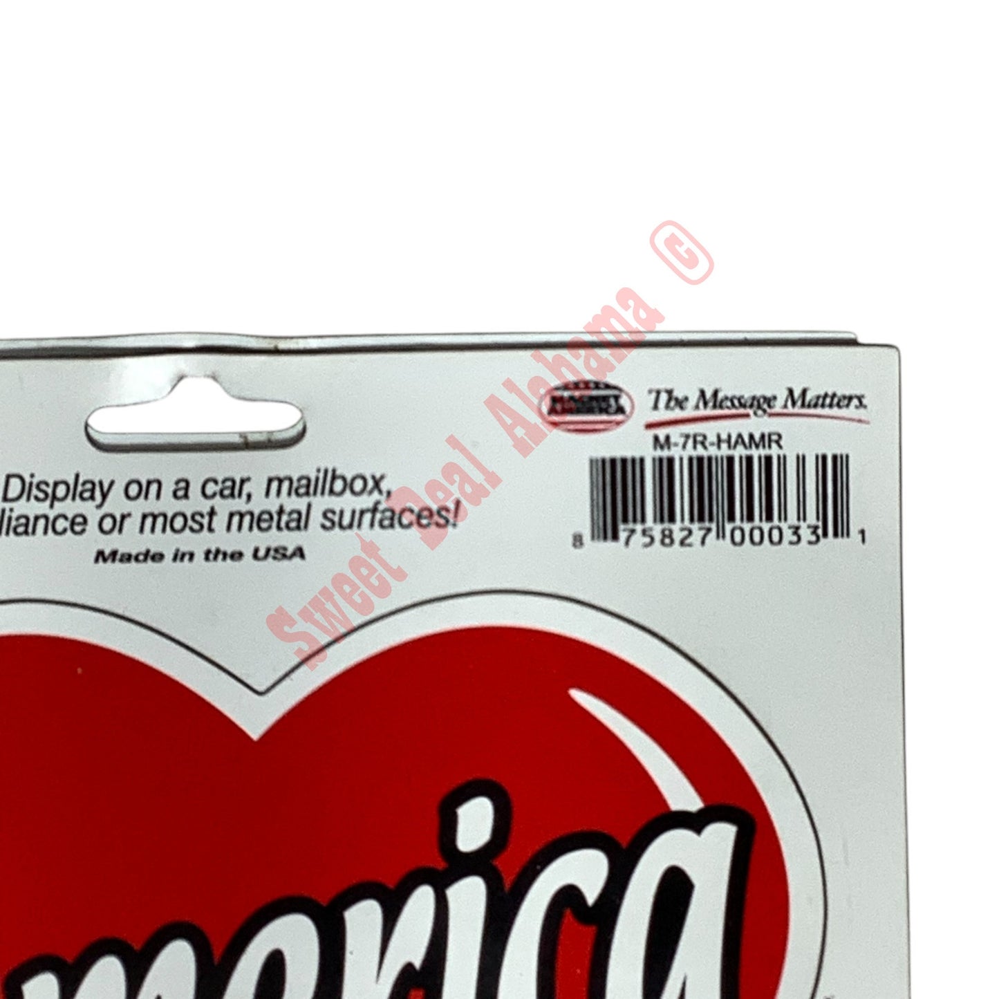 I Love America 3-in-1 Magnet, Heart Sizes: 1.25 x 1.25, 1.5 x 1.5 and 5.25 x 4