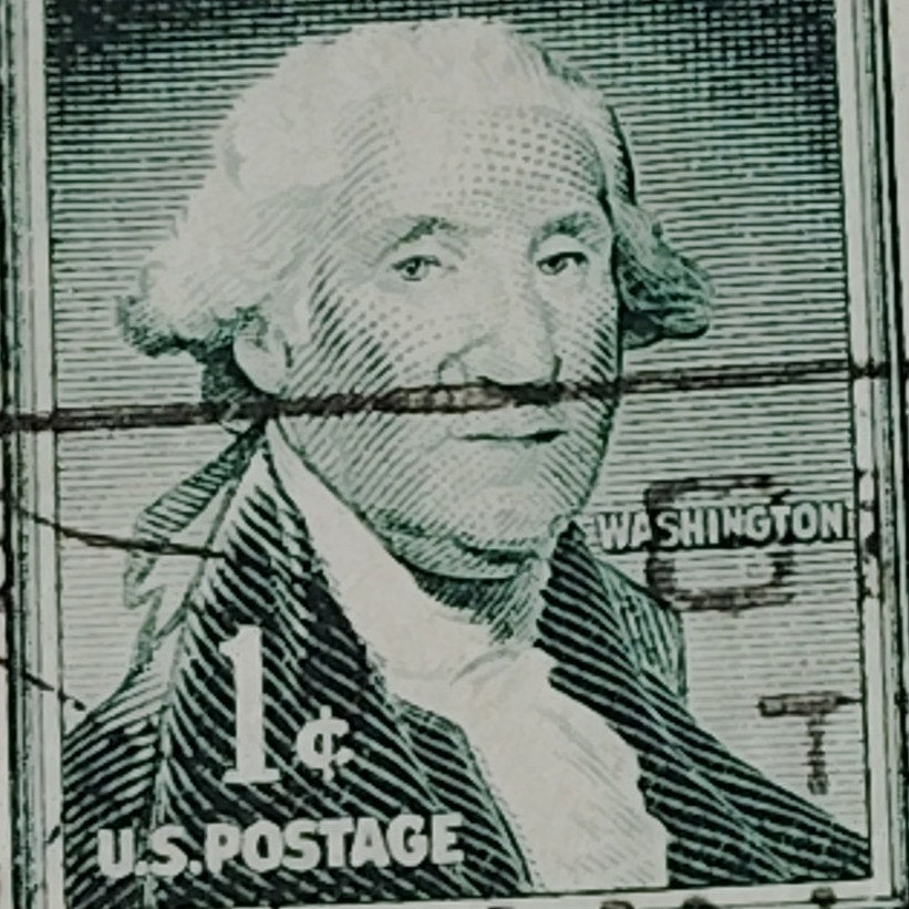 1954 1¢ George Washington Stamp – Liberty Series – Scott #1031 – Rotary Press