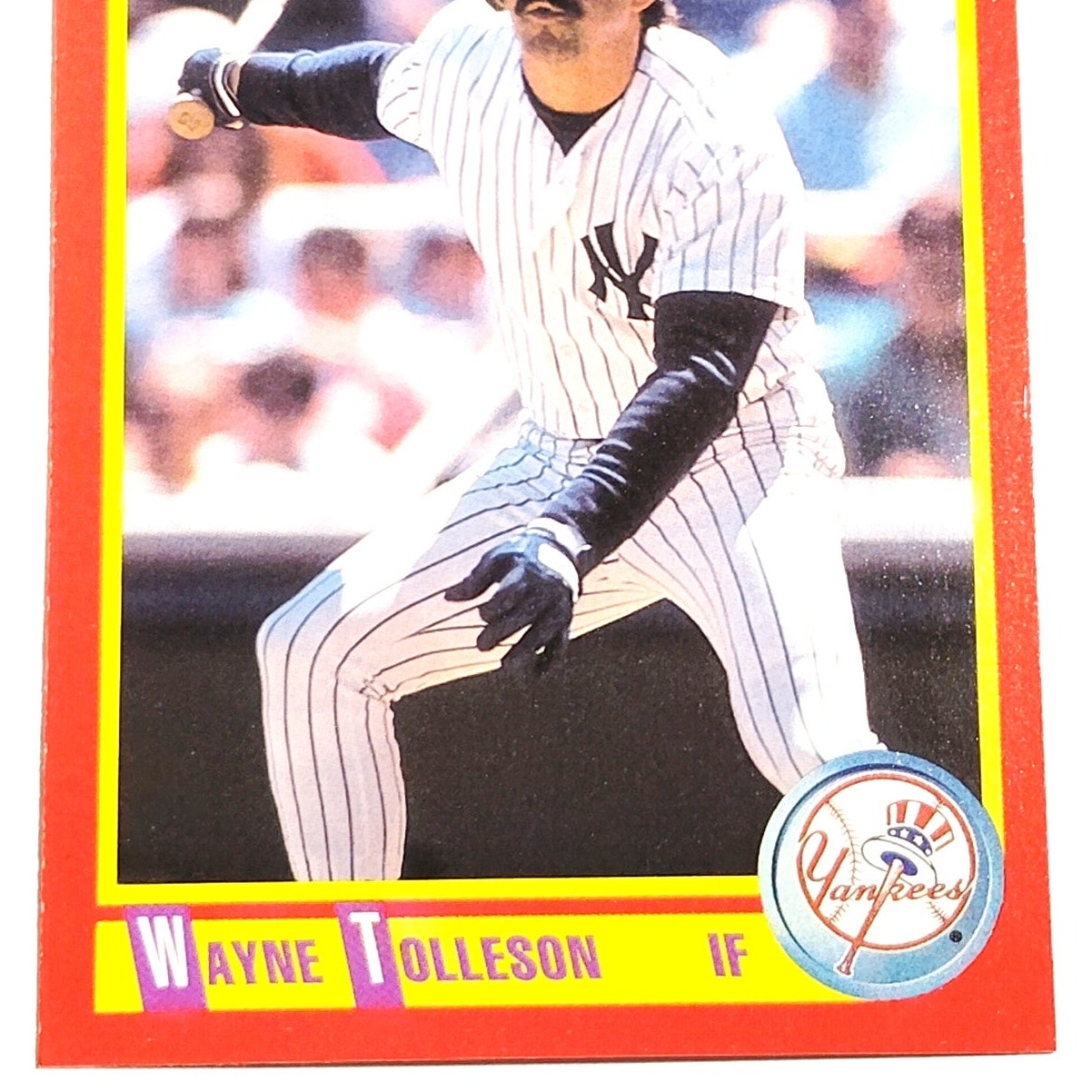 1990 Score Wayne Tolleson #386 New York Yankees Infielder MLB Baseball EX