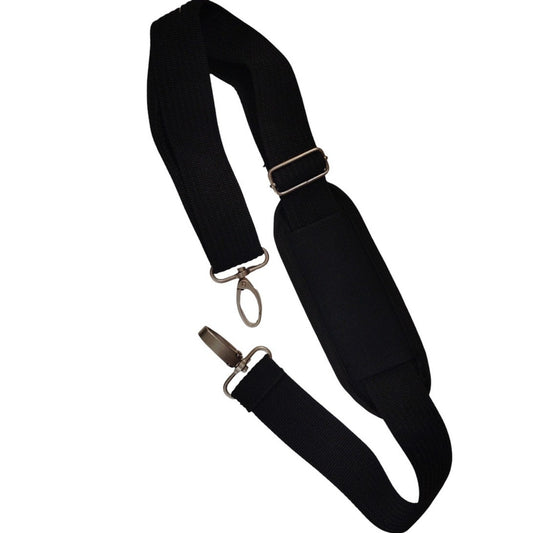 Black Adjustable Shoulder Strap 30" w/ Swivel Hooks & Padded Section NOI Bag Replacement