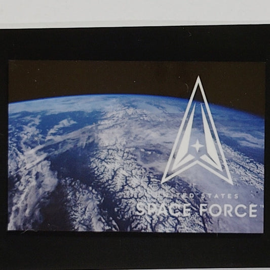 United States Space Force Magnet – 3" x 2" – Hard Plastic – Earth View Design