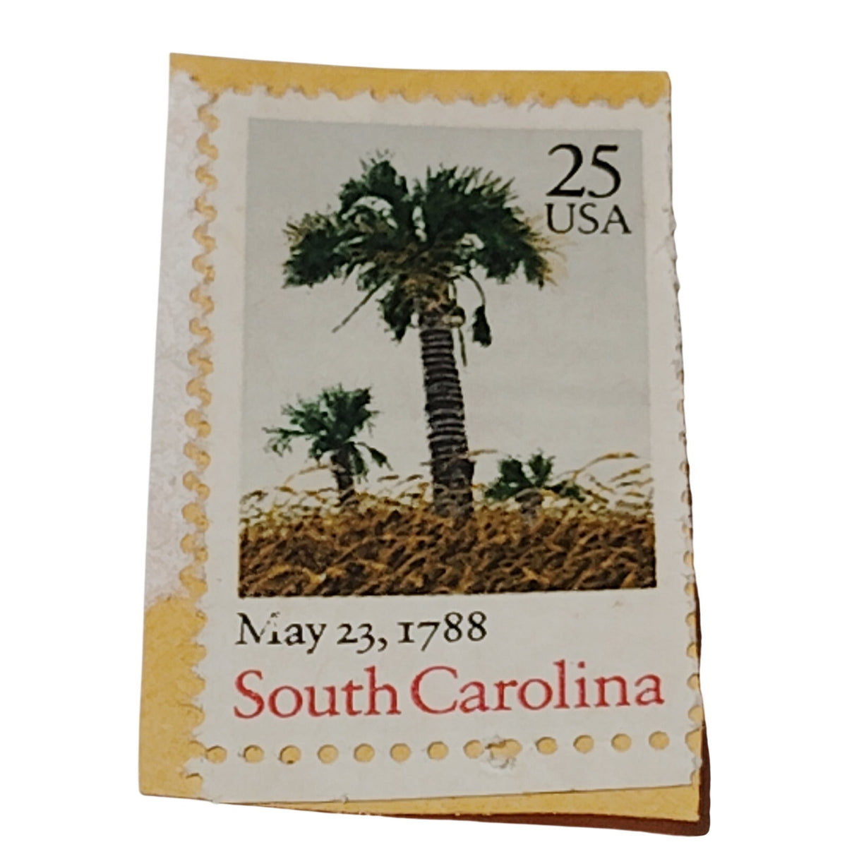 1988 South Carolina 25 Cent USA Palmetto Tree Stamp - Pre-Owned Scott 2343