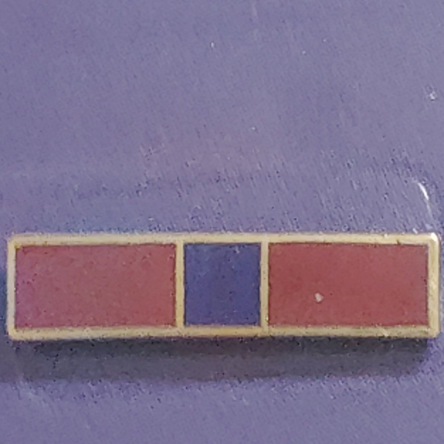 USMC Good Conduct Mini Ribbon Pin  11/16" × 1/8" Gold Trim Hat/Lapel Novelty Pin