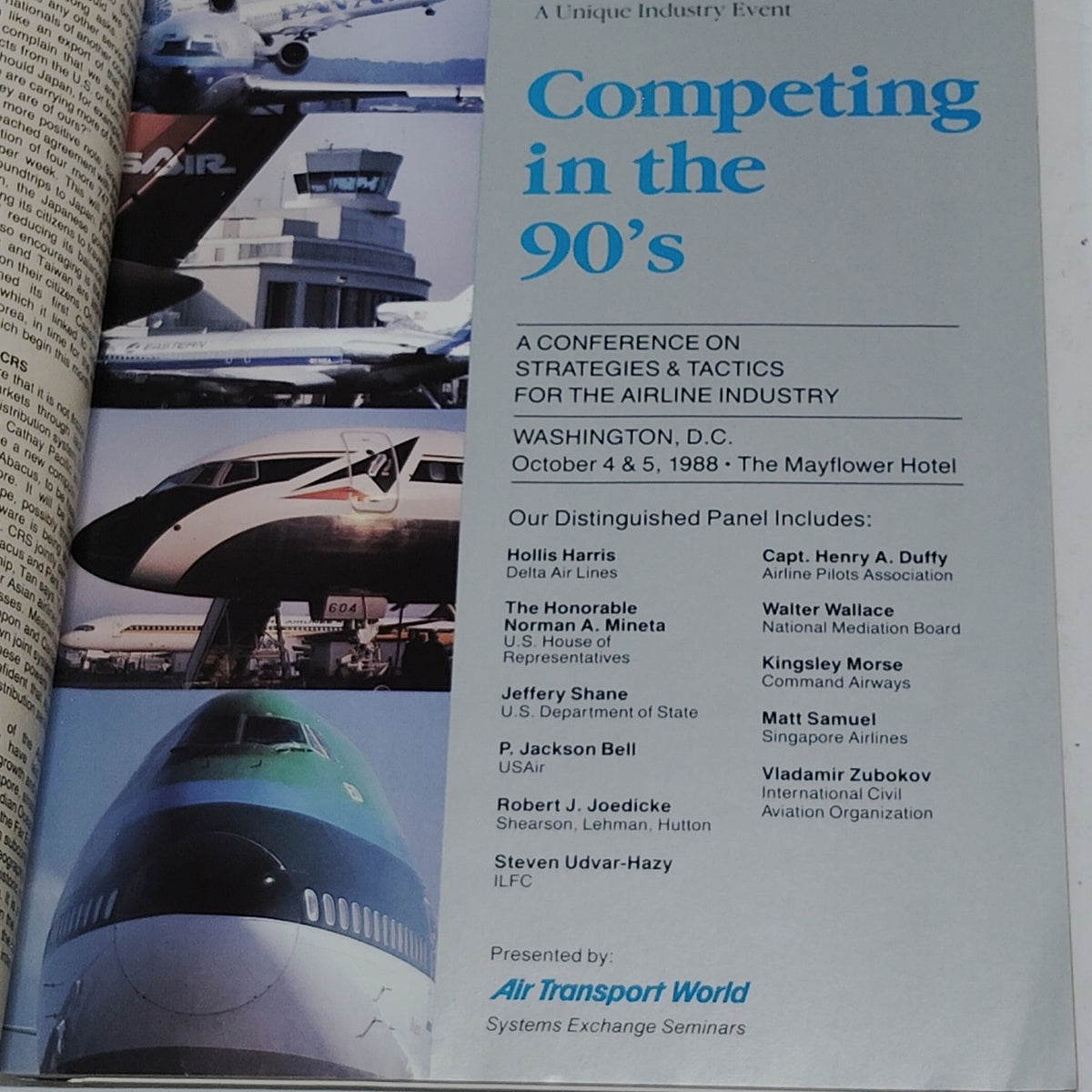 Air Transport World Magazine - September 1988 - Farnborough Airshow Preview