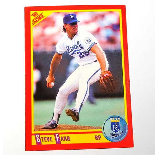 1990 Score Steve Farr #356 Kansas City Royals Pitcher MLB Baseball EX