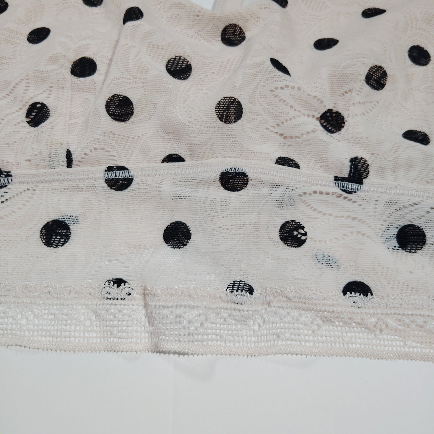 Maidenform All Over Lace Longline Bralette DMSLLB – Modern Dot Sandshell, Medium