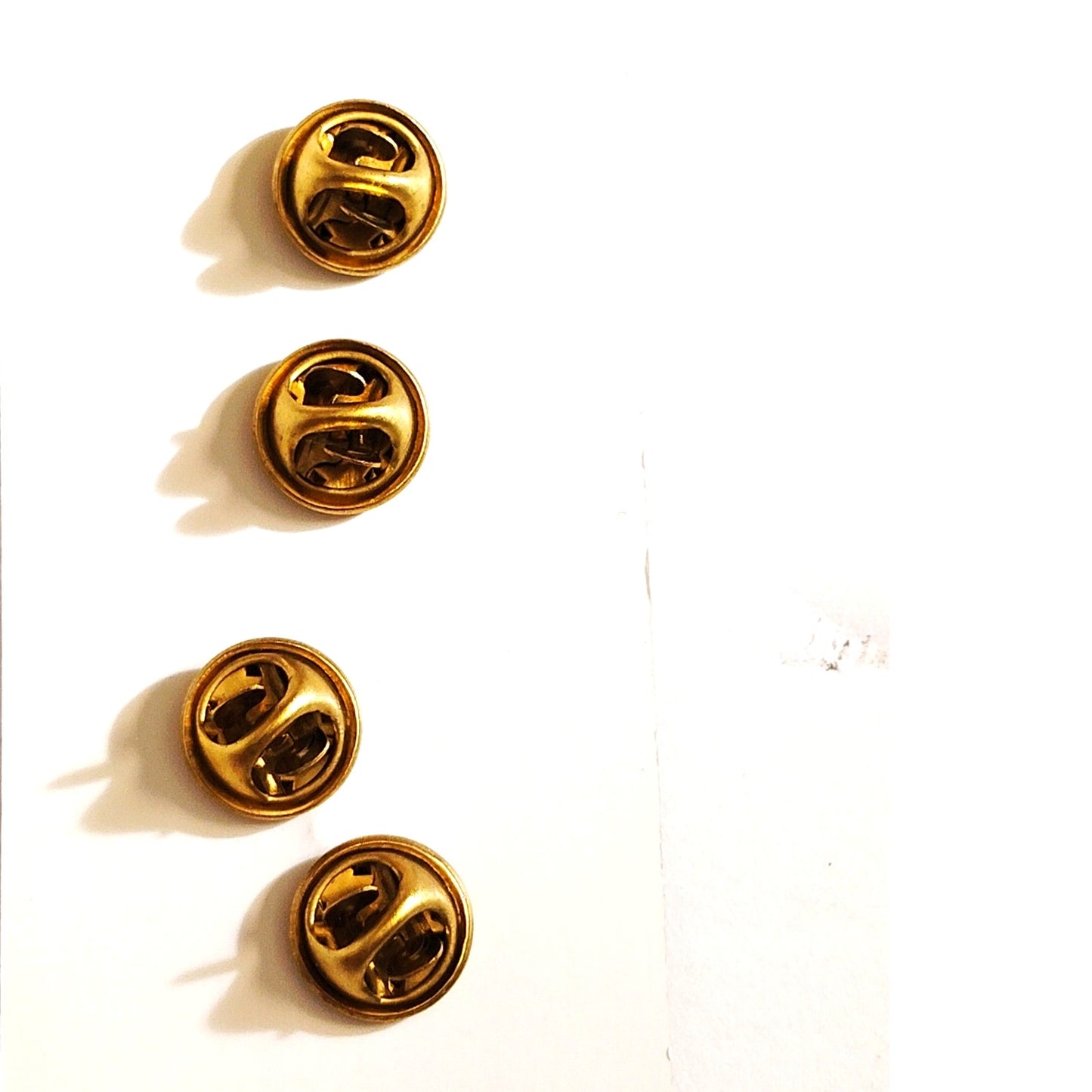 Military Police MP & U.S. Novelty Hat Lapel Pin Set Gold‑Tone 1" Diameter
