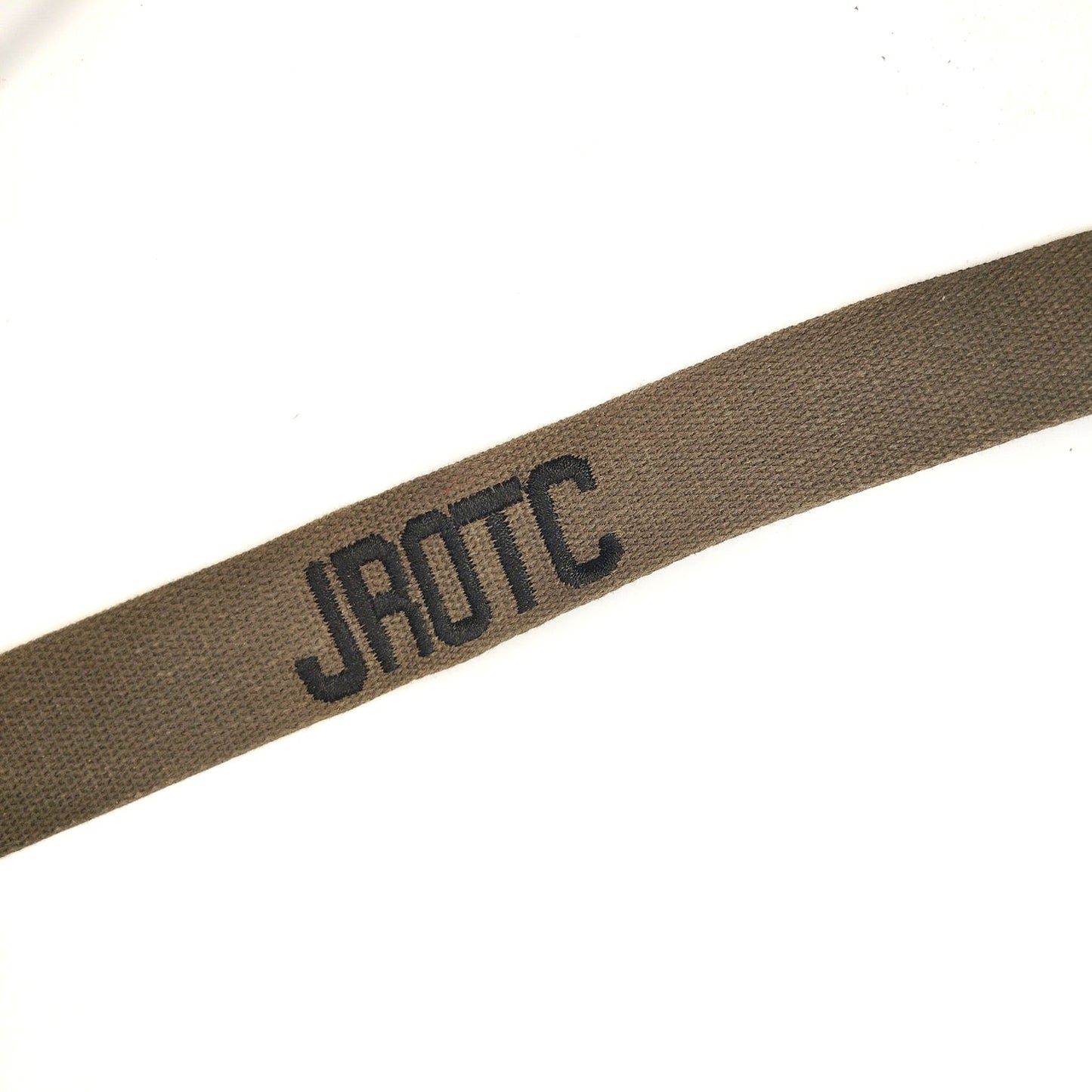 Vintage OD Green Embroidered "JROTC" Uniform Name Tape 9 in. x 1 in. Sew-On