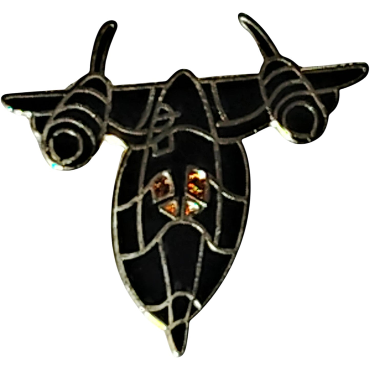 SR-71 Blackbird Hat Lapel Brooch Pin – USAF Recon Jet – 1-1/8"W x 1"H