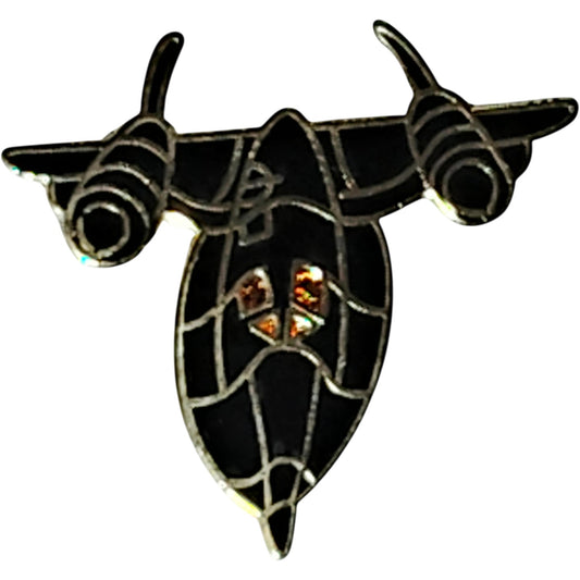 SR-71 Blackbird Hat Lapel Brooch Pin – USAF Recon Jet – 1-1/8"W x 1"H