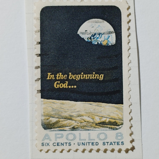 1969 US 6c Apollo 8 Moon Orbit Stamp #1371 Used Cancelled Space NASA