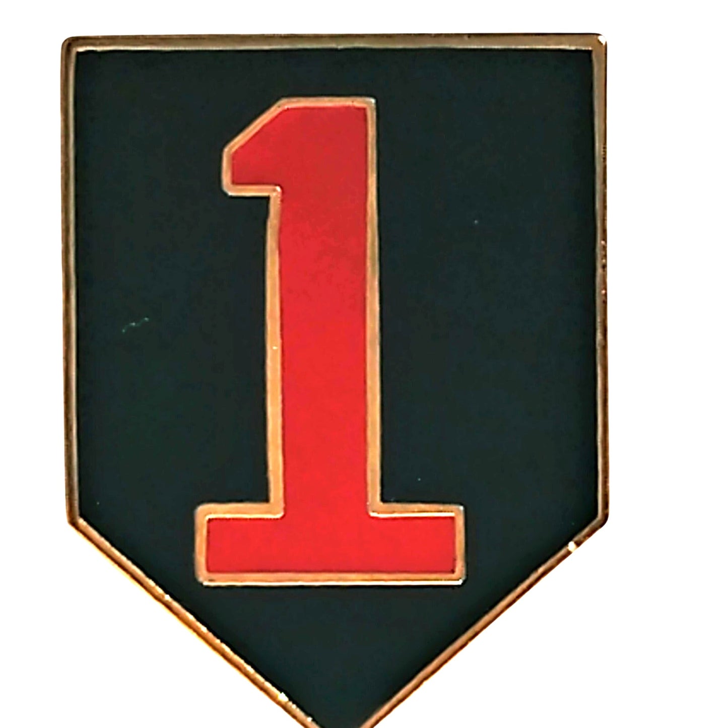 1st Infantry Division Big Red One Novelty Hat Lapel Pin 7/8" × 5/8"