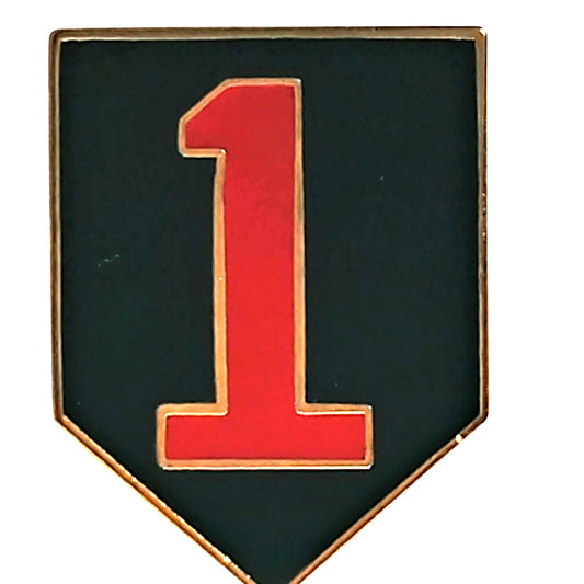 1st Infantry Division Big Red One Novelty Hat Lapel Pin 7/8" × 5/8"