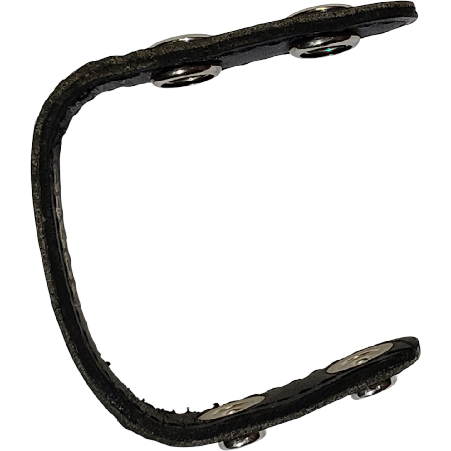 Boston 3/4″ Belt Keeper - Top Grain Leather - Brass Snaps - Black - Made in USA