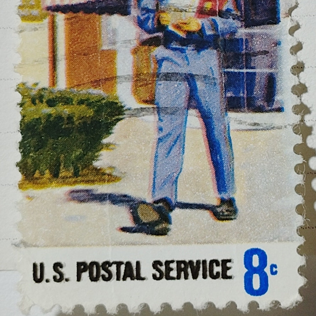 1973 US 8c Letter Carrier Postal Employees Stamp #1497 Used Cancelled