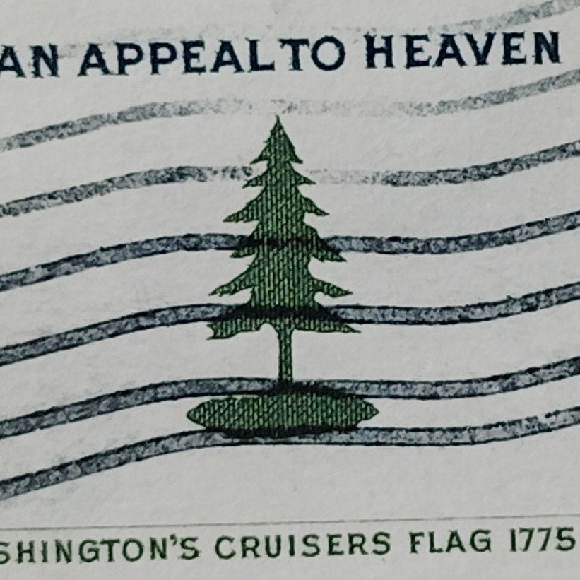 1971 Scott No. 1357 – 9¢ Washington’s Cruisers Flag “An Appeal to Heaven” – Used
