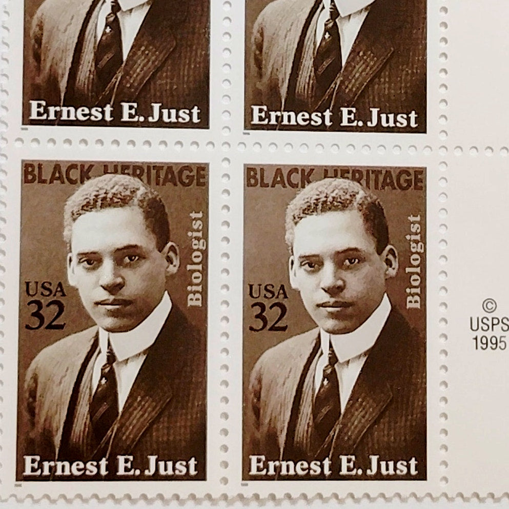Block of 4 – 1996 USA 32¢ Ernest E. Just MNH Scott 3058 Plate Block