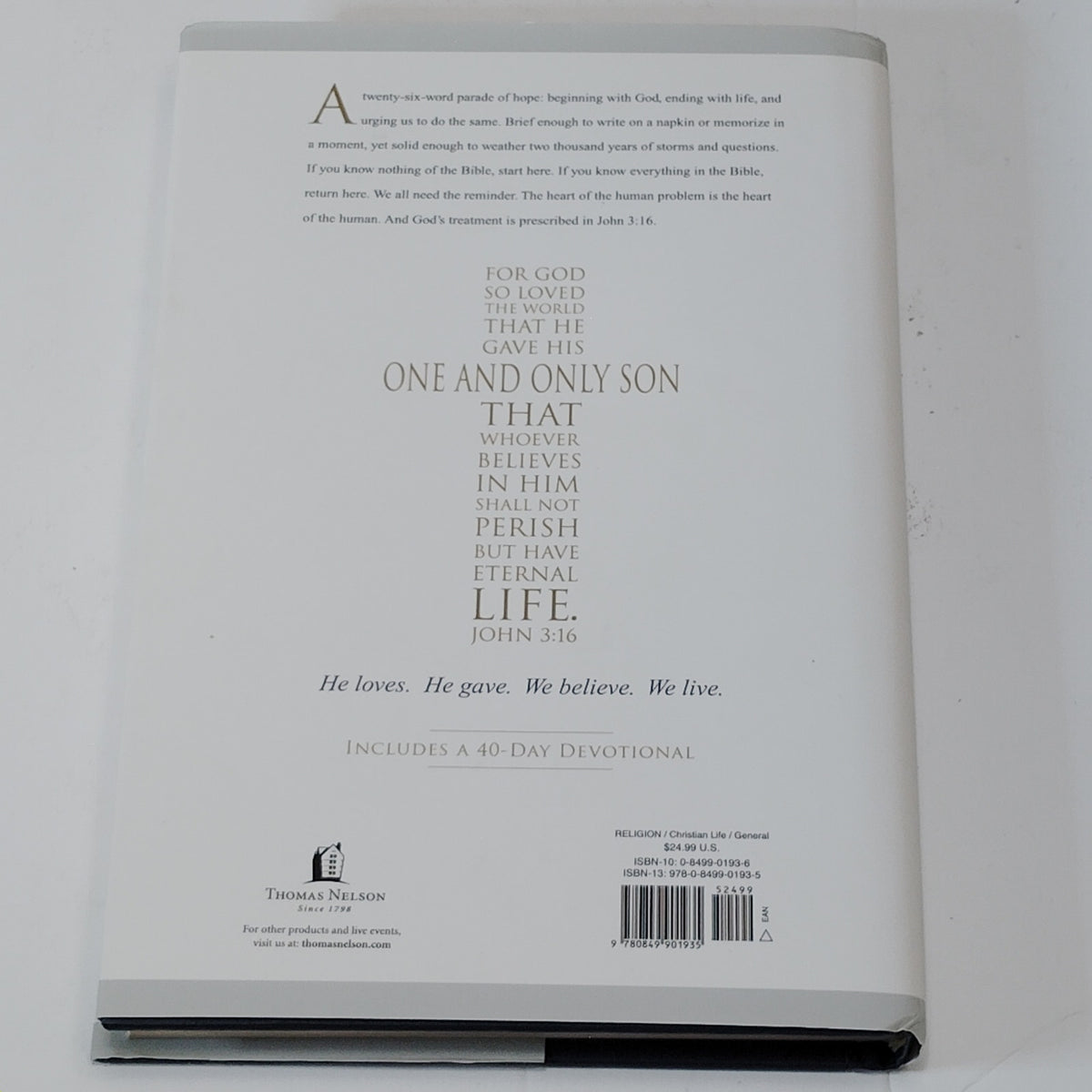 Max Lucado's 3:16 The Numbers of Hope - 2007 Thomas Nelson Hardcover