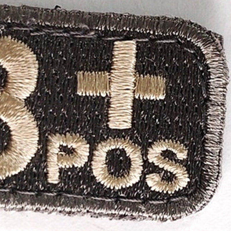 AB POS Blood Type Tactical Patch 2" × 1" Hook Back, Embroidered