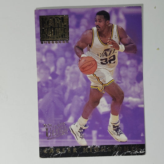 1993–94 Fleer Ultra #6 – Karl Malone – Utah Jazz, Career Highlights Trading Card