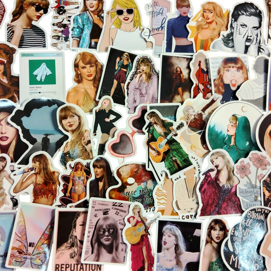 Lot of 100 Taylor Swift Assorted Stickers Pictured, Great for Scrapbooking & More