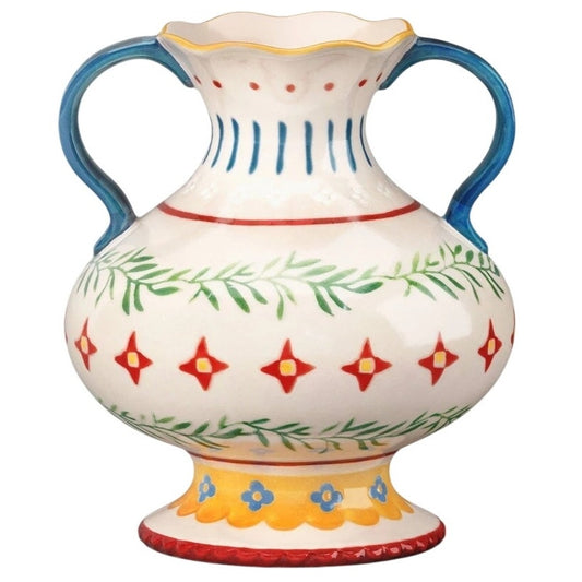 Painted Ceramic Vase – Threshold Multicolor Decorative BOHO Table Vase