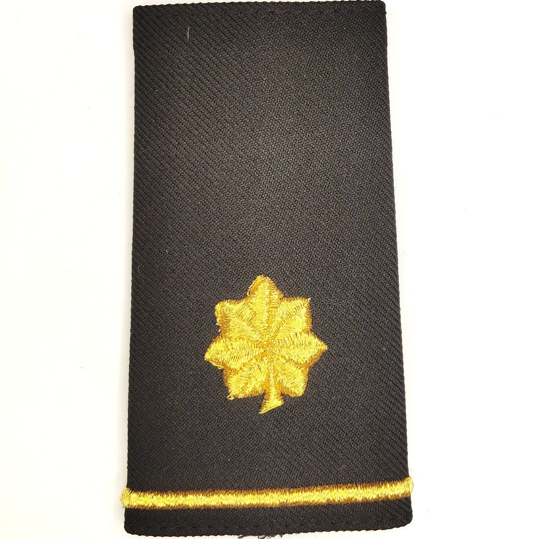 US Army AGSU Major O‑4 Shoulder Mark Men’s Gold on Black Single Replacement