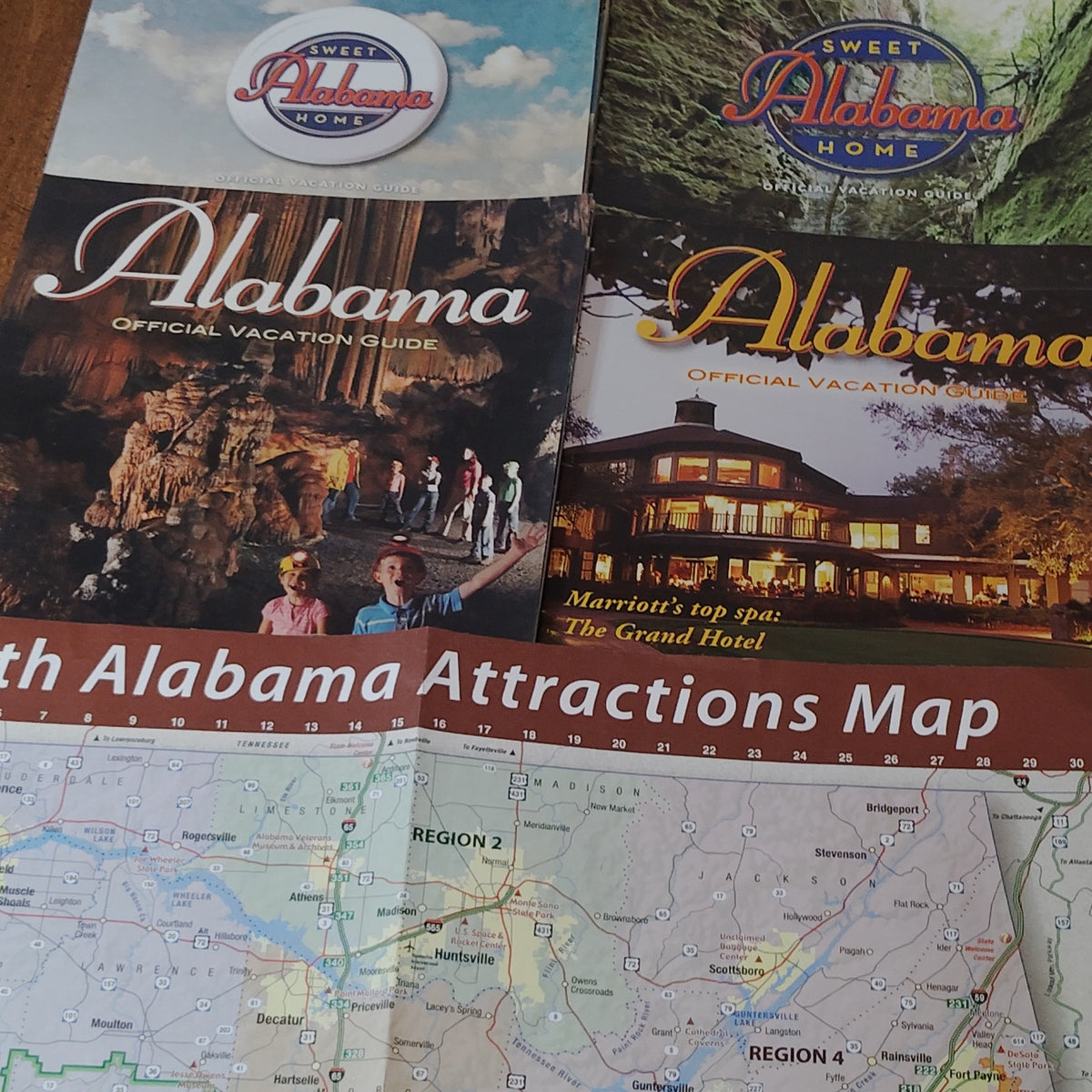 Vintage Alabama Travel Ephemera Lot - Maps, Guides, Brochures & More