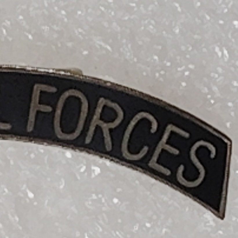 U.S. Army Special Forces Tab Novelty Hat/Lapel/Brooch Pin, Enamel Metal