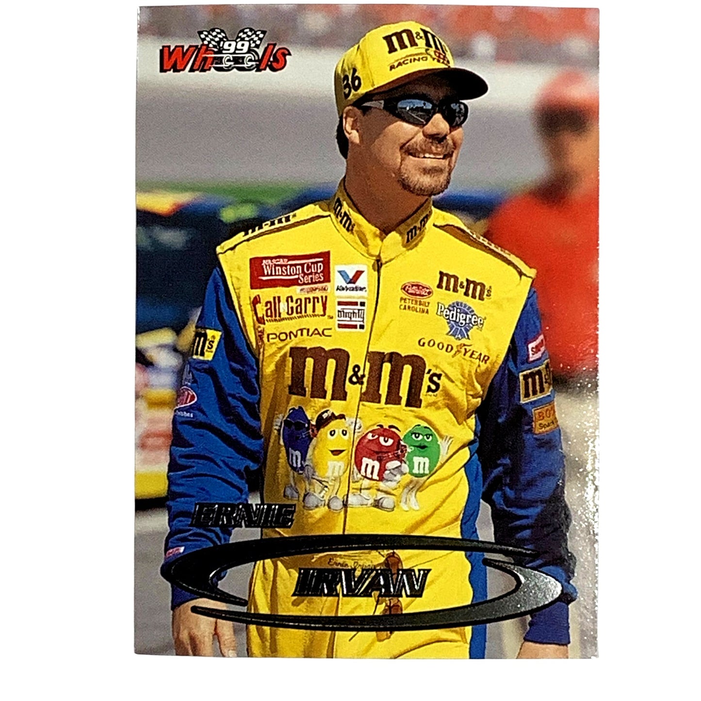 Ernie Irvan, Sponsor: M&M Candies, Card 14, 1999 Wheels NASCAR Winston Cup, NM+