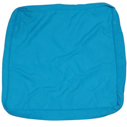 Outdoor Furniture Cushion Slipcover – 25" W × 25" D × 2.5" H | Turquoise Blue