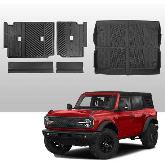 Seat Back Cover & Cargo Liner for Ford Bronco 4-Door All-Weather TPE (2021–2025)