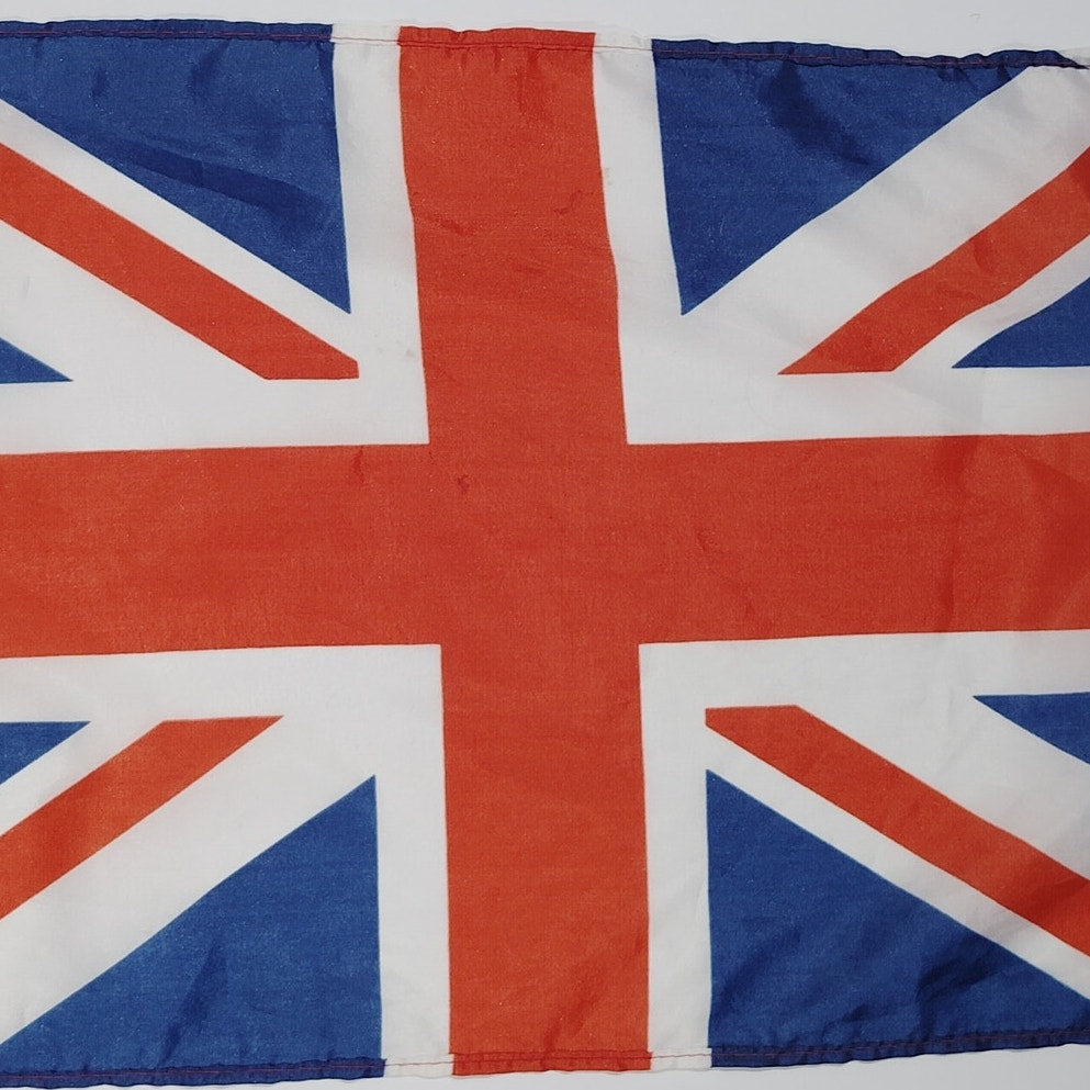 U.K. Union Jack 12x18in Stick Flag – 24" Wooden Pole Bold Dye‑Sublimated Colors