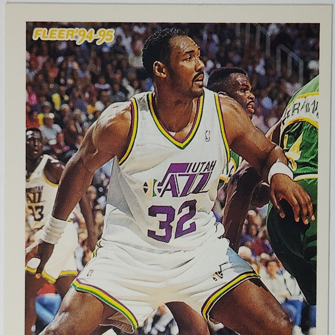 1994-95 Fleer Karl Malone #224 Utah Jazz Hall of Fame Power Forward NBA Card