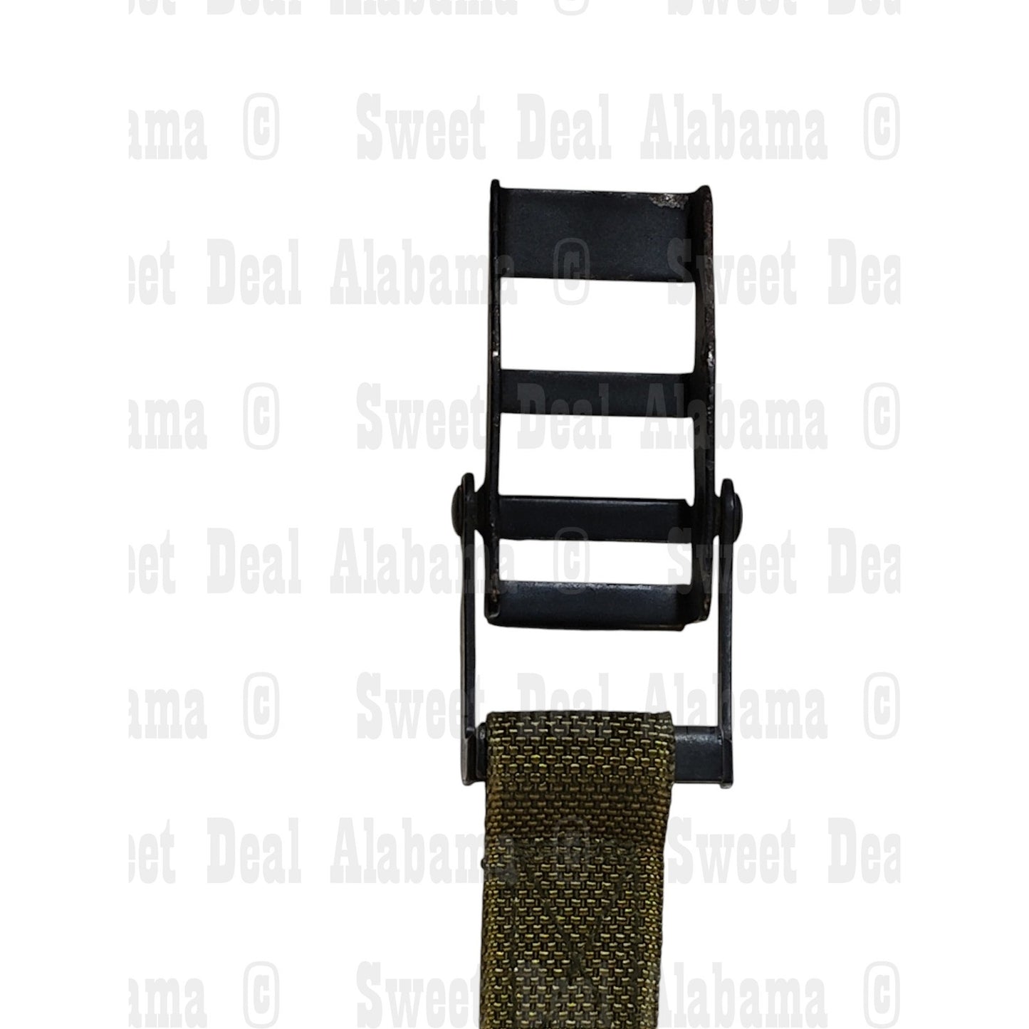 Military 24" OD Webbing Strap, 1" Wide, Black Buckle, Utility Tie-Down Extension