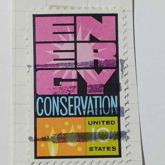 1974 U.S. 10¢ “Energy Conservation” Stamp – Scott 1547 – Used