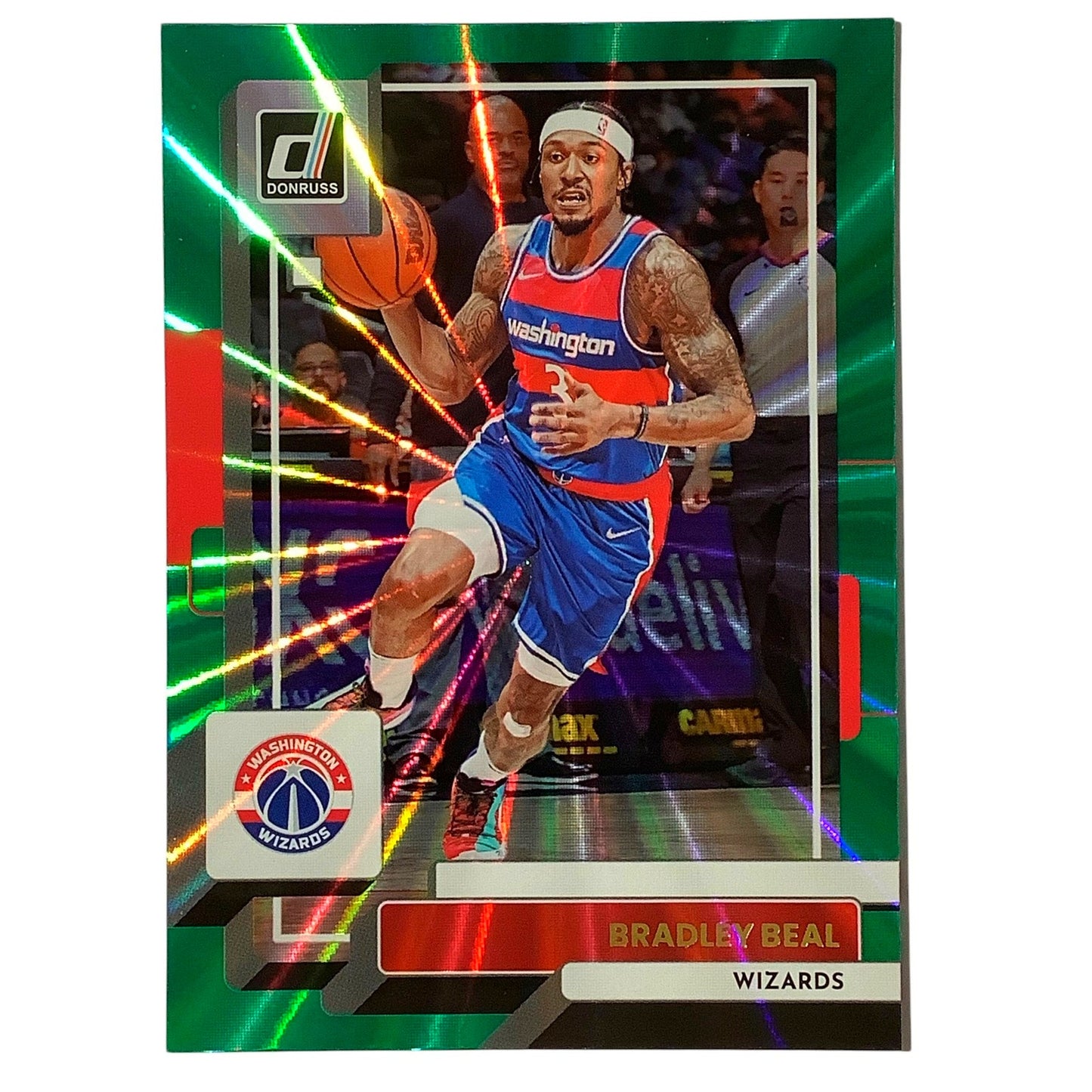 Bradley Beal -Green Sunburst Washington Wizards, #83, 2022-23 NBA Panini-Donruss