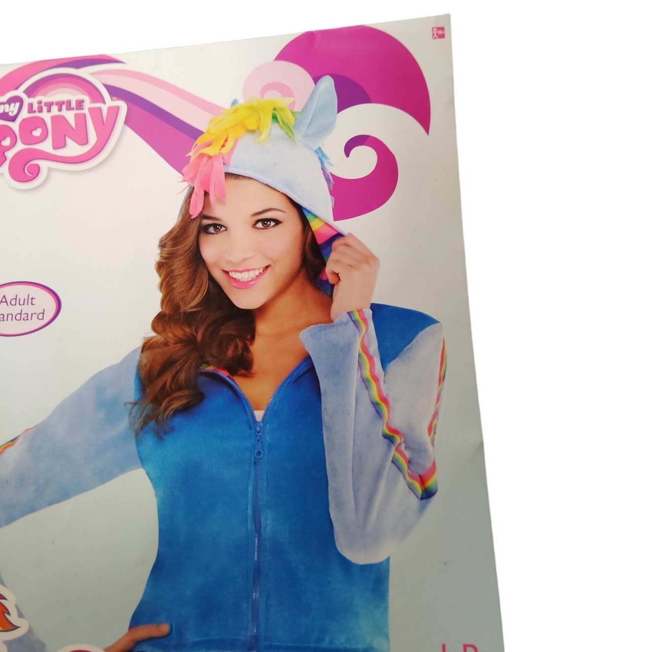 Adult Women’s Rainbow Dash Hoodie Costume My Little Pony S/M (Up to Size 8)