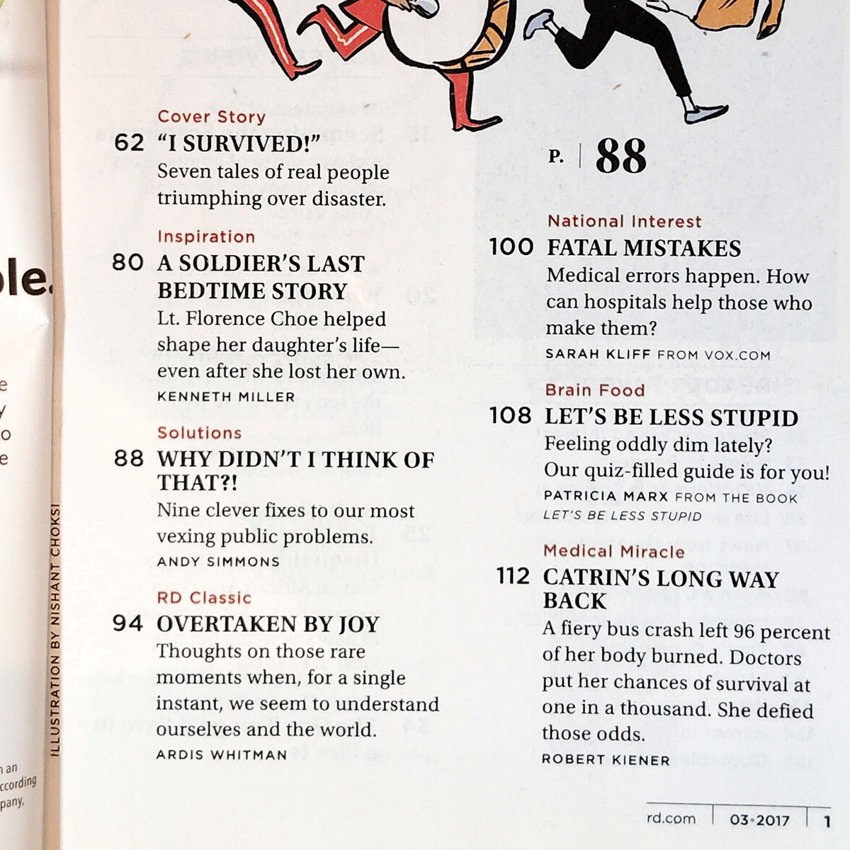 Reader's Digest March 2017 I Survived! Magazine Back Issue Vol 189 No 1128