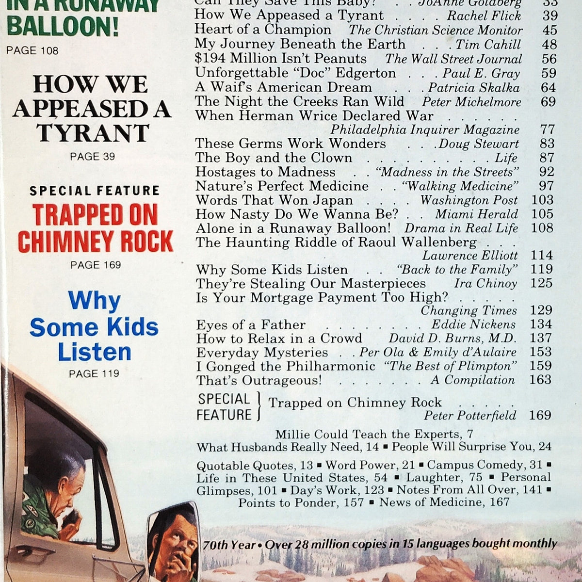 Reader's Digest Magazine January 1991 Vintage "Doc" Edgarton Back Issue