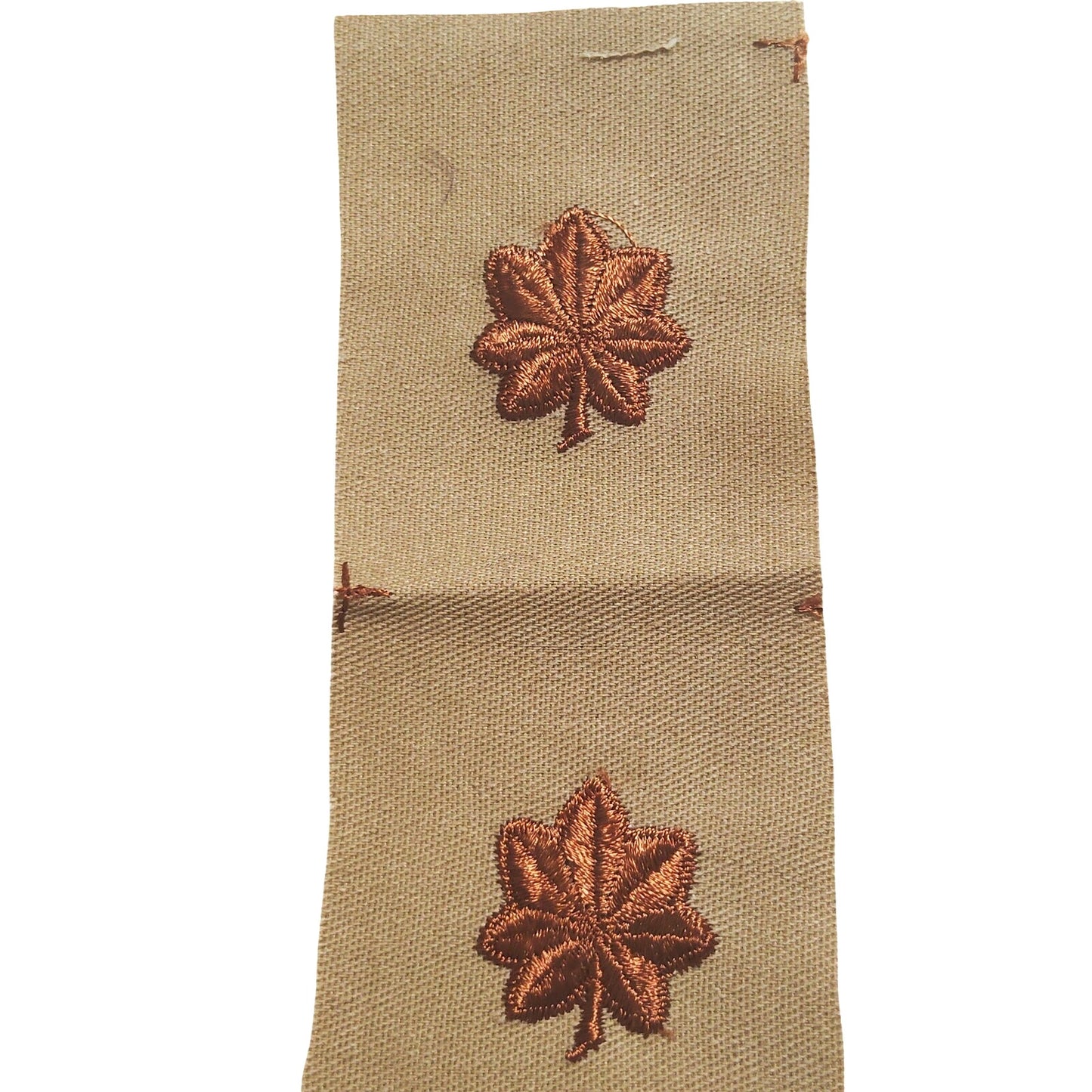 US Army Major O‑4 Sew‑On Rank Strip – Gold on Khaki DCU – 5‑1/2" × 2"